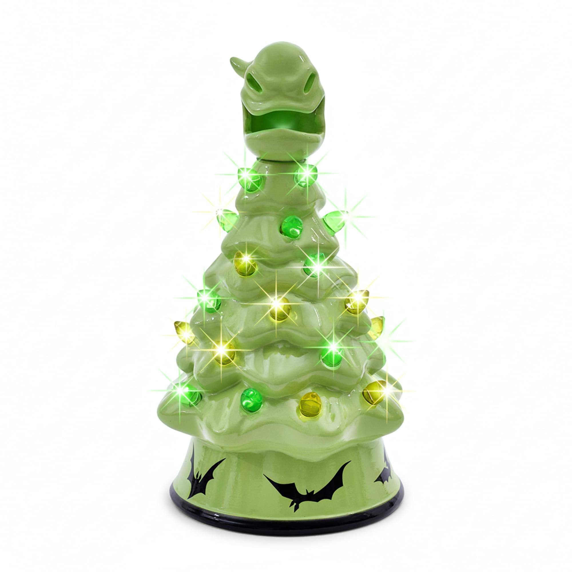 Front. Ukonic - Disney The Nightmare Before Christmas Oogie Light-Up Ceramic Christmas Tree - Green.