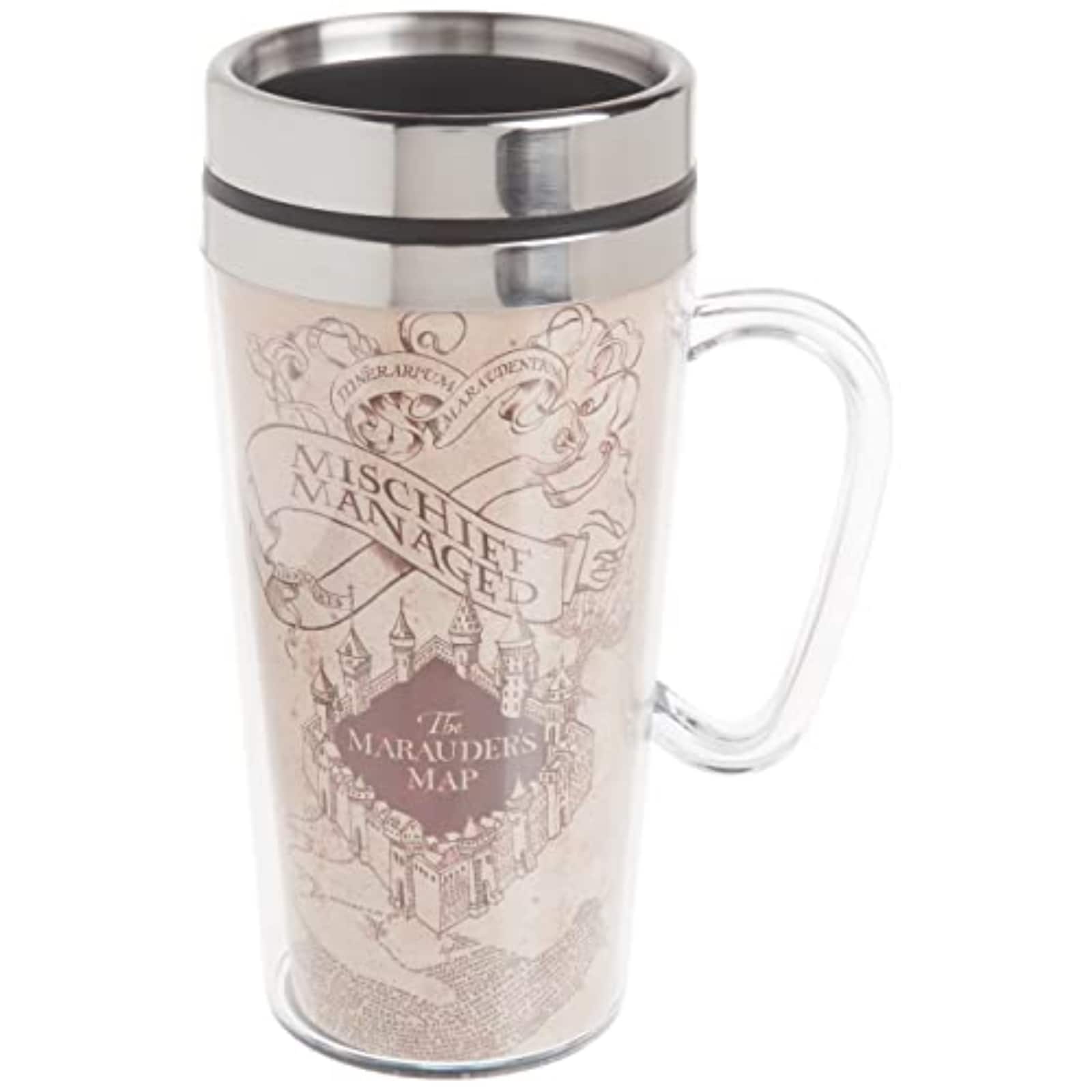 Spoontiques - Harry Potter Marauders Map Double Walled Stainless and Acrylic Insulated Travel Mug 14 ounce - Beige price history on PriceWatchPro
