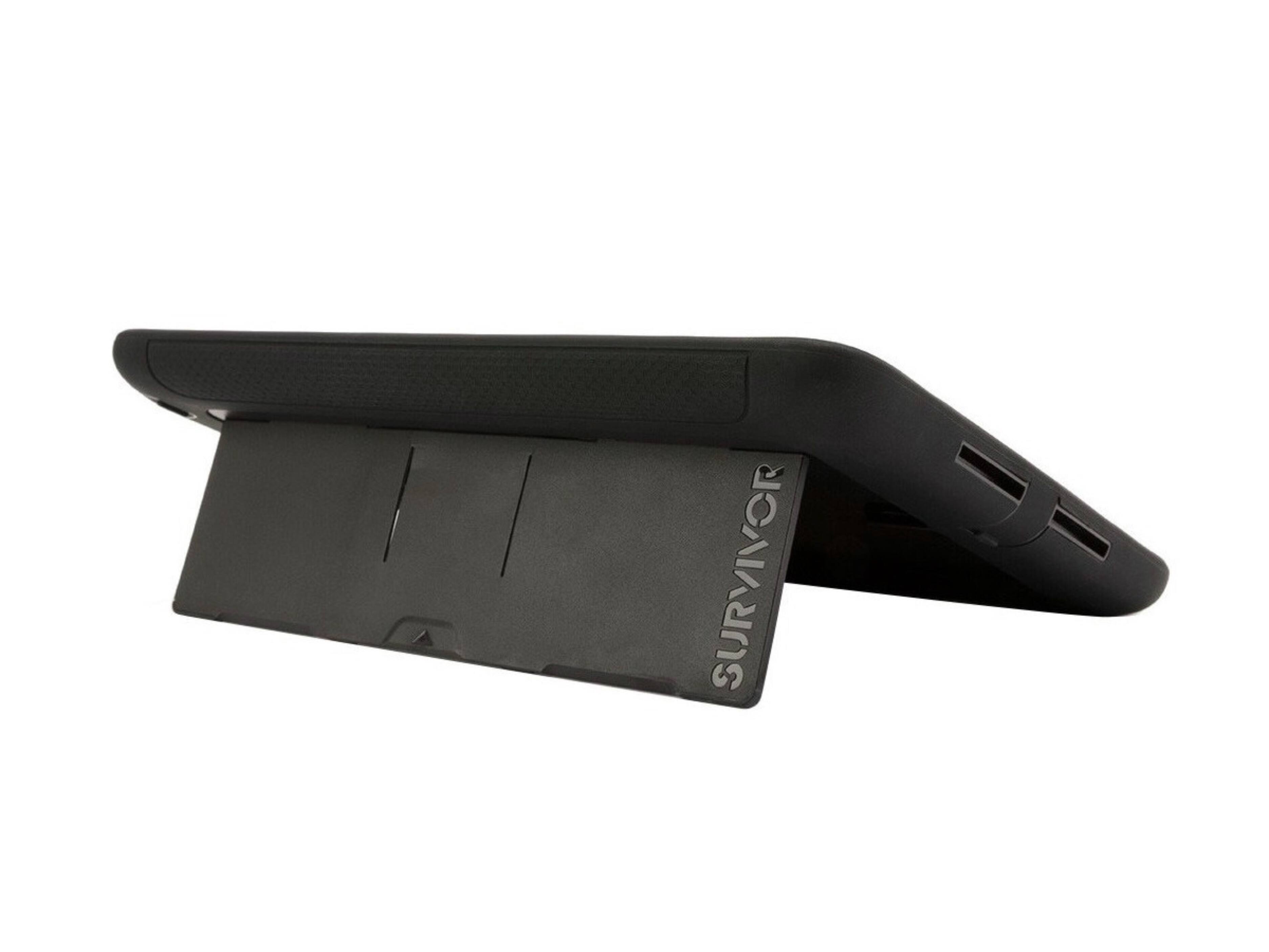 Back. Griffin Technology - Griffin Survivor Rugged Case for Apple iPad Mini 4 (A1538, A1550) - Black/Clear - Black/Clear.