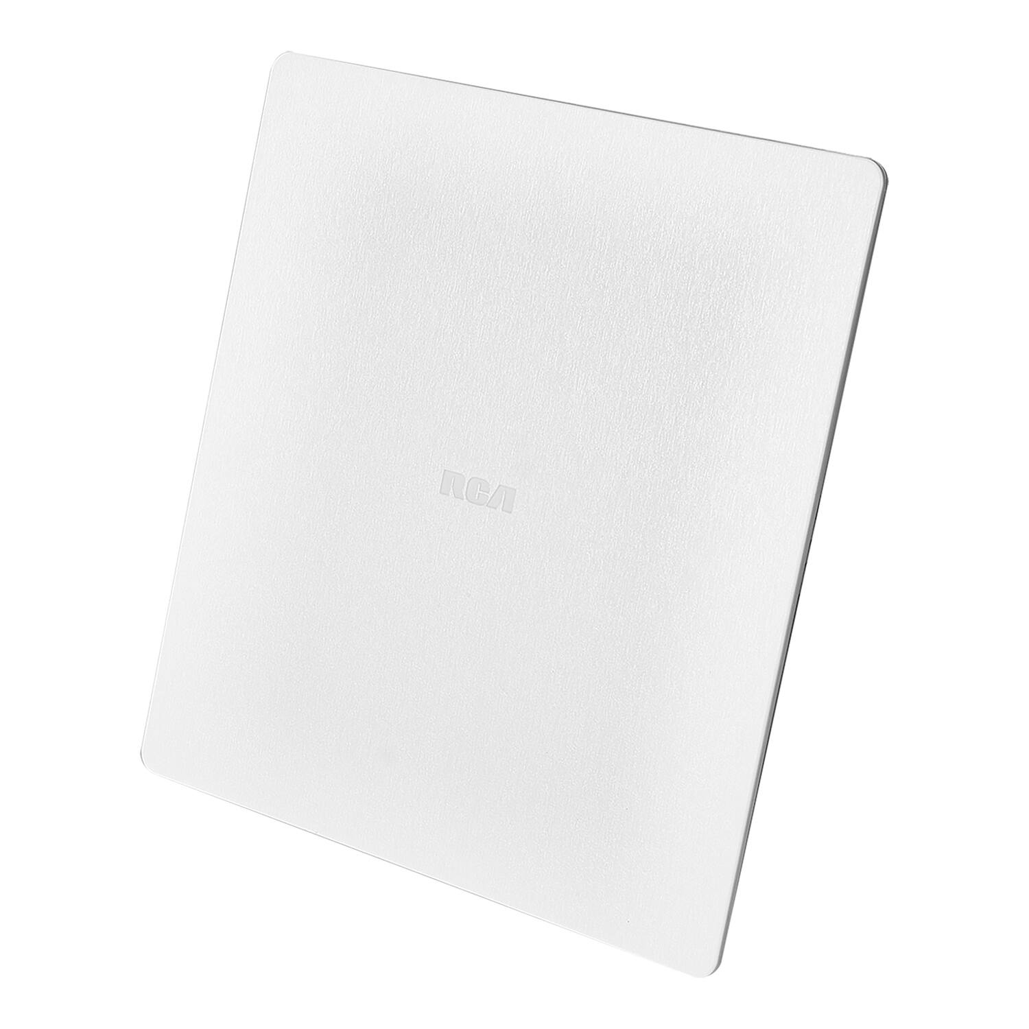 Front. RCA - Indoor Flat HDTV Multi-Directional Antenna with Easel Stand, Up to 40-Mile Range - White.