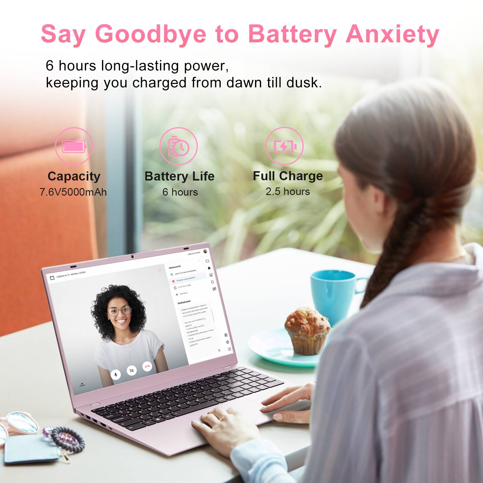 Say Goodbye to Battery Anxiety

6 hours long-lasting power, keeping you charged from dawn till dusk.

Capacity: 7.6V5000mAh
Battery Life: 6 hours
Full Charge: 2.5 hours