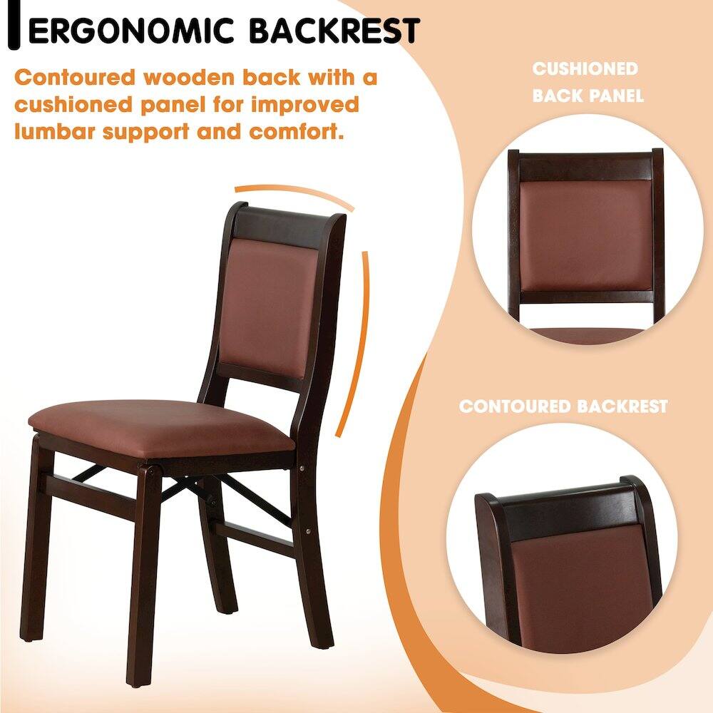 ERGONOMIC BACKREST

Contoured wooden back with a cushioned panel for improved lumbar support and comfort.

CUSHIONED BACK PANEL
CONTOURED BACKREST