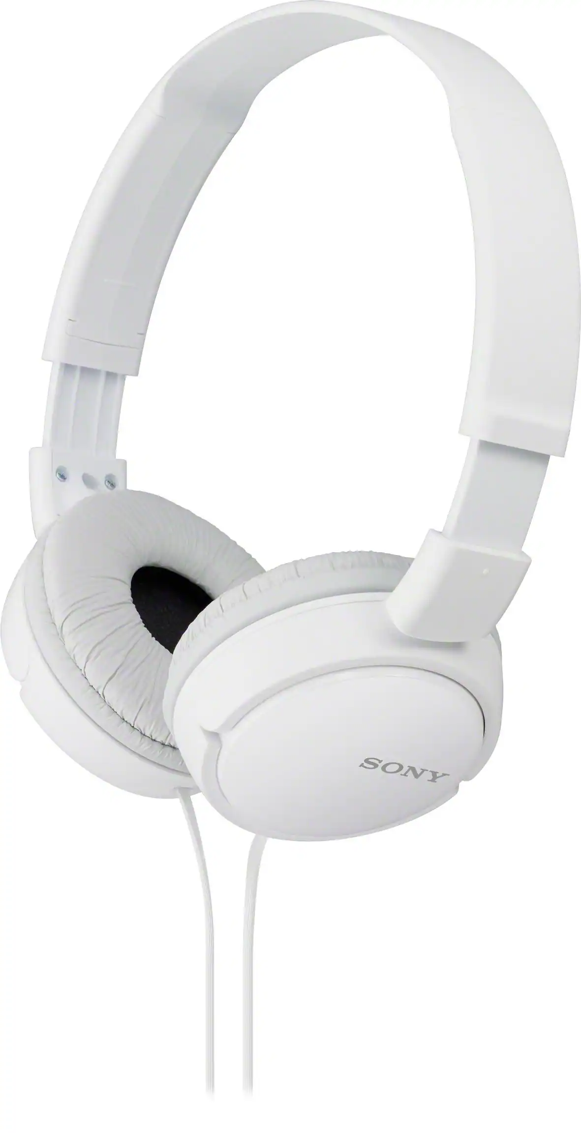 Front. Sony - ZX Series Wired On-Ear Headphones - White.