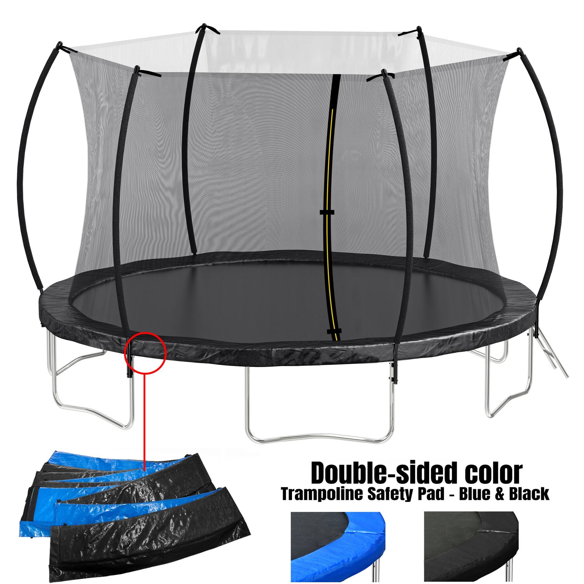 Double-sided color Trampoline Safety Pad - Blue & Black