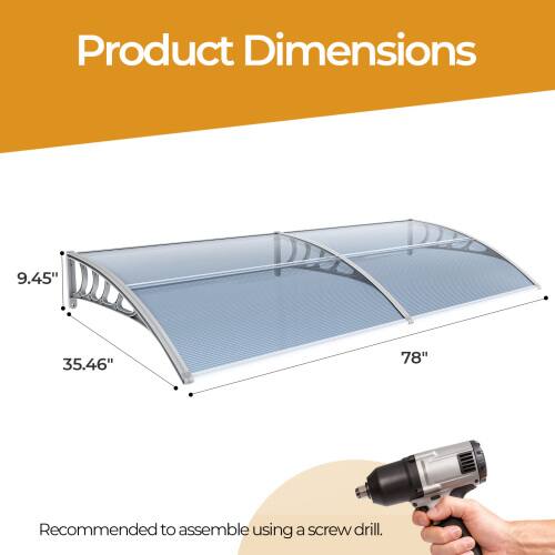 Product Dimensions: 9.45" x 35.46" x 78"  
Recommended to assemble using a screw drill.