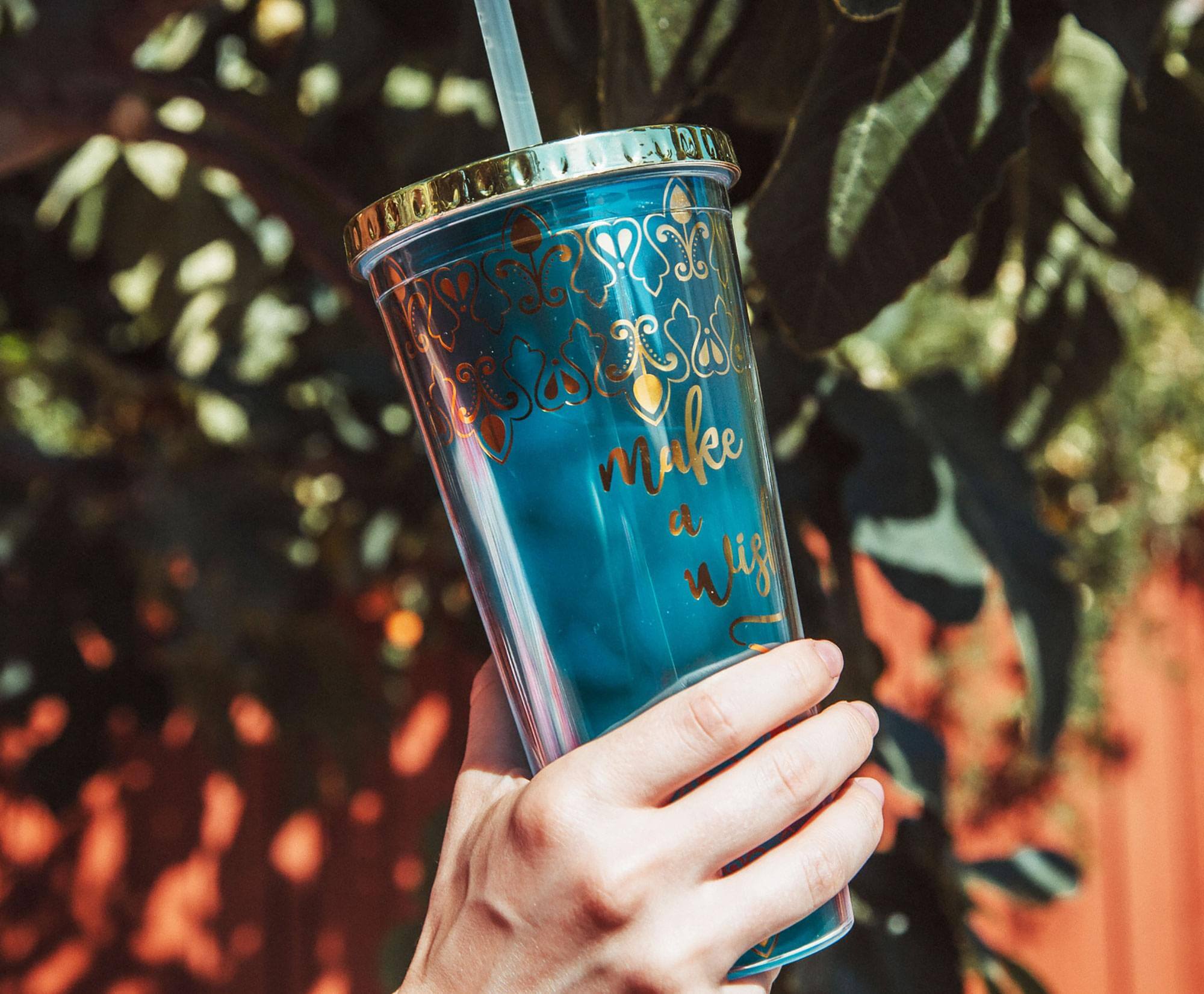 Alt View 2. Disney - Disney Aladdin "Make A Wish" Reusable Carnival Cup with Lid and Straw | Holds 16 Ounces - Blue.