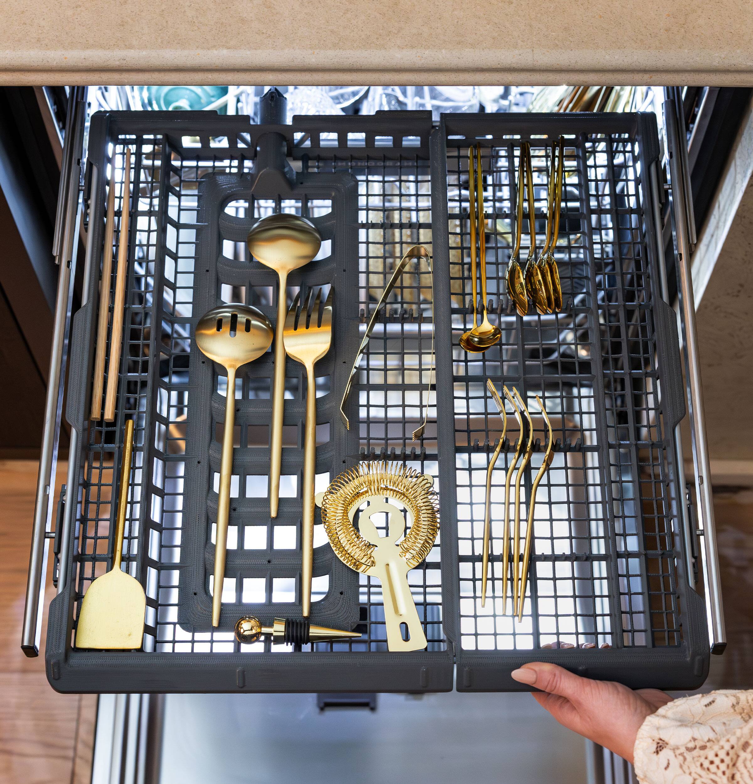 Alt View 3. Monogram - 24" Top Control Smart Built-In Stainless Steel Tub Dishwasher w/ Adjustable 3rd Rack, 37 dBA, and Advanced Water System - Custom Panel Ready.