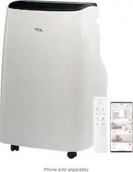 TCL - 300 Sq. Ft. 7,000 BTU 3-in-1 Smart Portable Air Conditioner - White - Front_Zoom