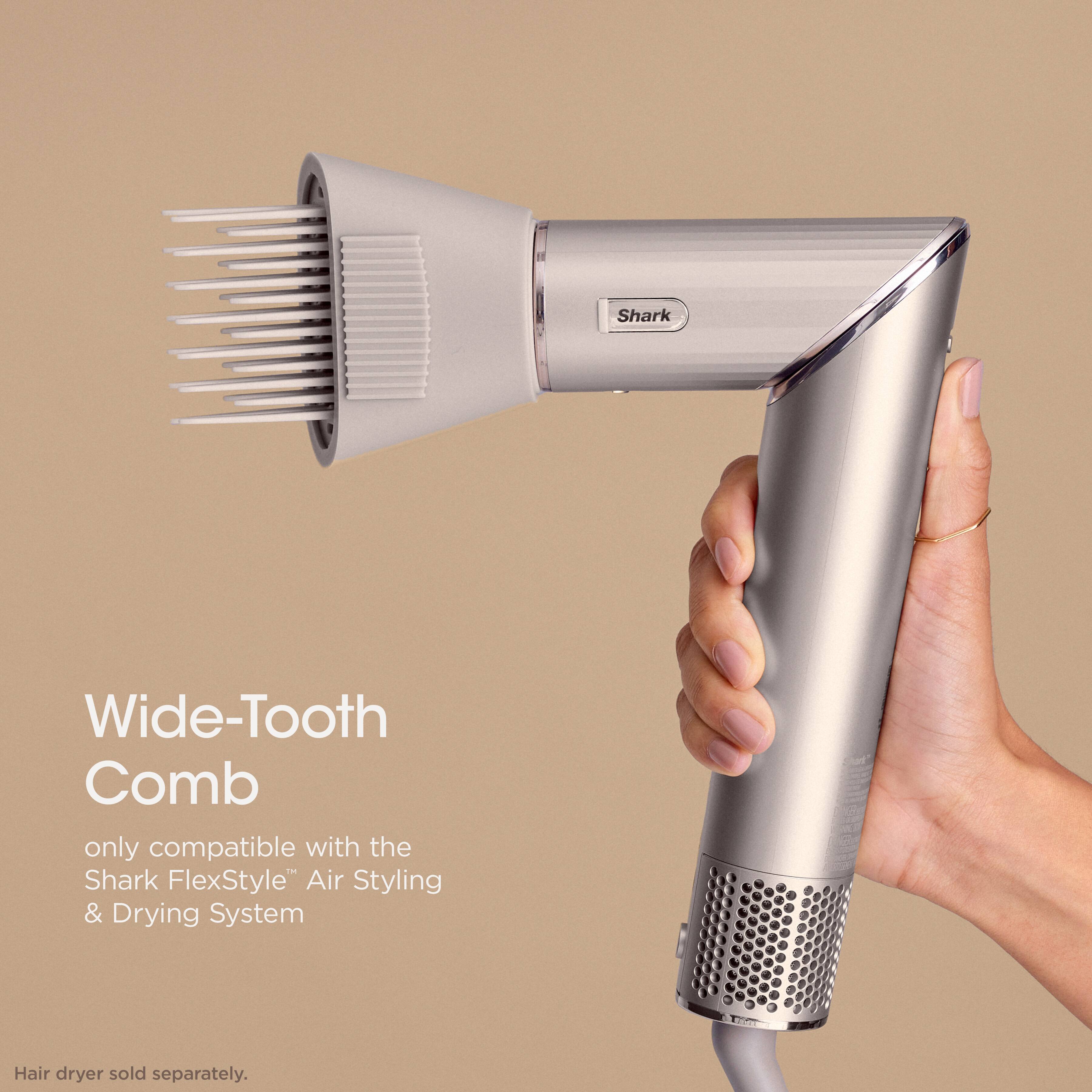 Shark Wide-Tooth Comb only compatible with the Shark FlexStyle™ Air Styling & Drying System. Hair dryer sold separately.