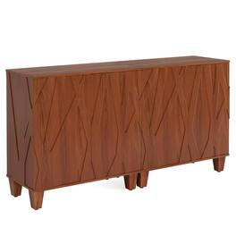 Kadyn - Sideboard Buffet Cabinet,Kitchen Storage Cabinet,55" Storage Credenza Cabinet with Solid Wood Legs - Brown