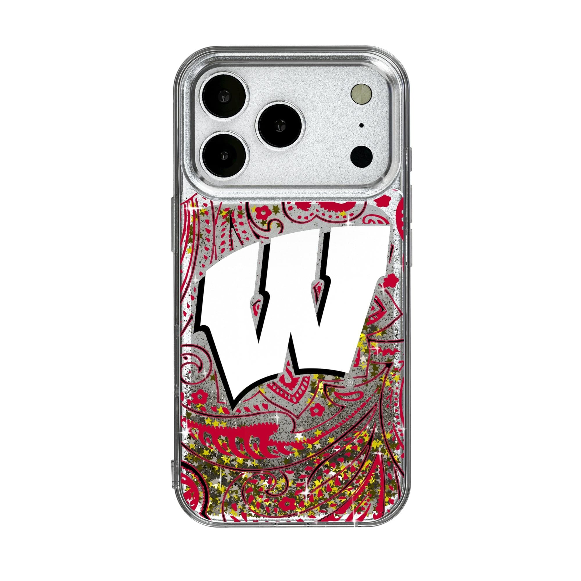 Keyscaper - NCAA - Wisconsin Badgers iPhone Glitter Paisley Design Case - 17 Pro - Multicolor price history on PriceWatchPro