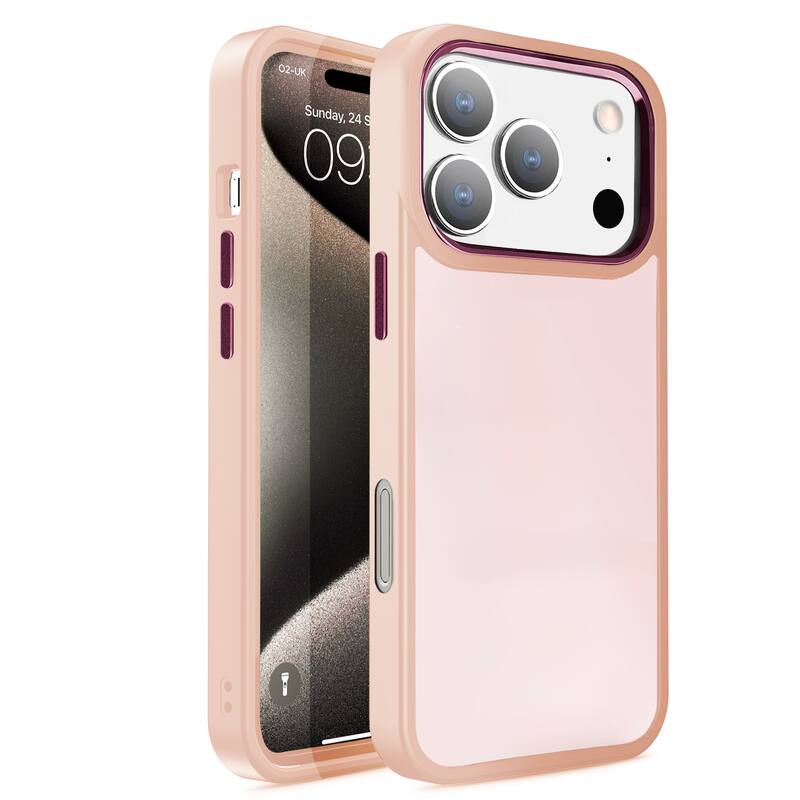 Entronix - iPhone 17 Pro Case - Translucent Frosted Matte for Ultimate Protection - Pink