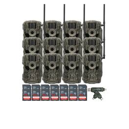 Stealth Cam - (Twelve) Fusion MAX Dual Sim 36MP Trail Camera with 32GB Memory Cards and Card Reader