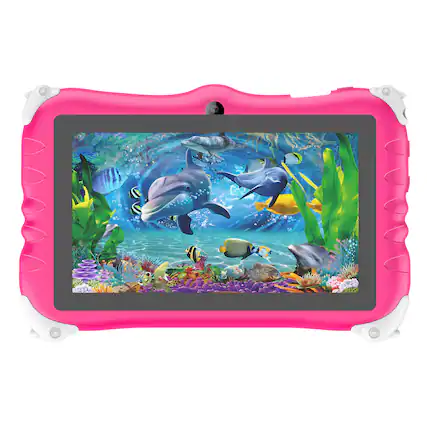 Front. Supersonic - 7" Kids Android 15 Sonic 7 Jr. Tablet Bluetooth 4.2 SC-780KT - Pink.