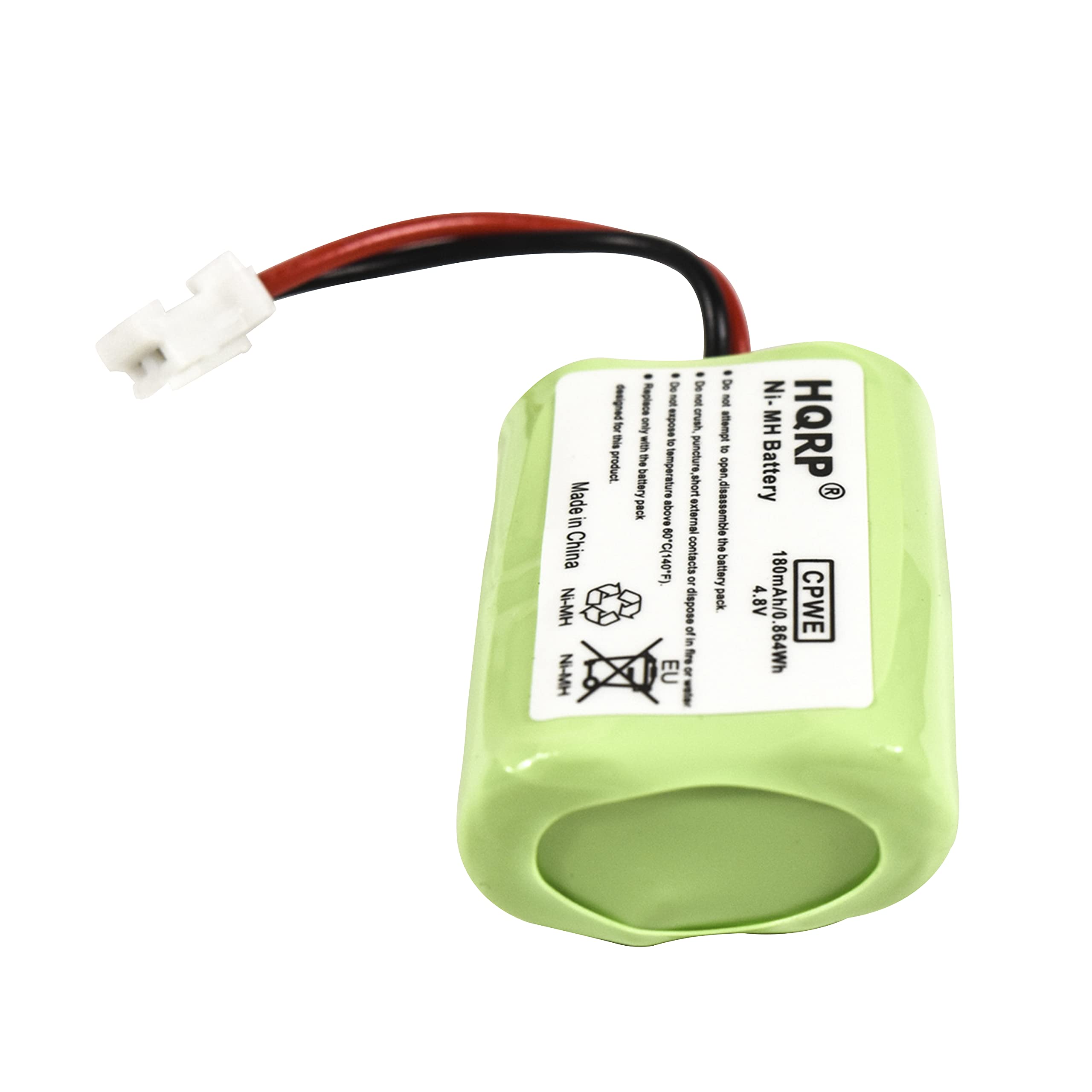 Made in China Ni-MH Ni-MH - I Replace & E Aque eoodus oay I S . product 2 temperature surpund battery hora Deck enternal 1.0.09 contects or dispose of S EU e - A uage . open disassemble 2 battery pack Ni- MH HQRP Battery 4.8V 180mAh/0 CPWE 864Wh