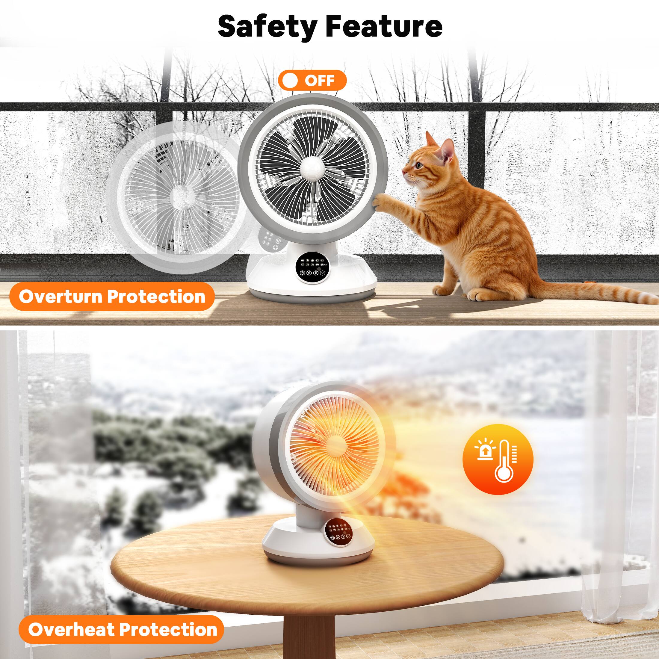 Safety Feature

- Overturn Protection
- Overheat Protection