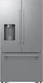 Samsung - 36 in. Wide Bespoke AI 24 cu. ft. Counter Depth 3-Door French Door Refrigerator with Zero Clearance Fit & Sphere Ice - Stainless Steel