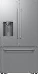 Samsung - 36 in. Wide Bespoke AI 24 cu. ft. Counter Depth 3-Door French Door Refrigerator with Zero Clearance Fit & Sphere Ice - Stainless Steel