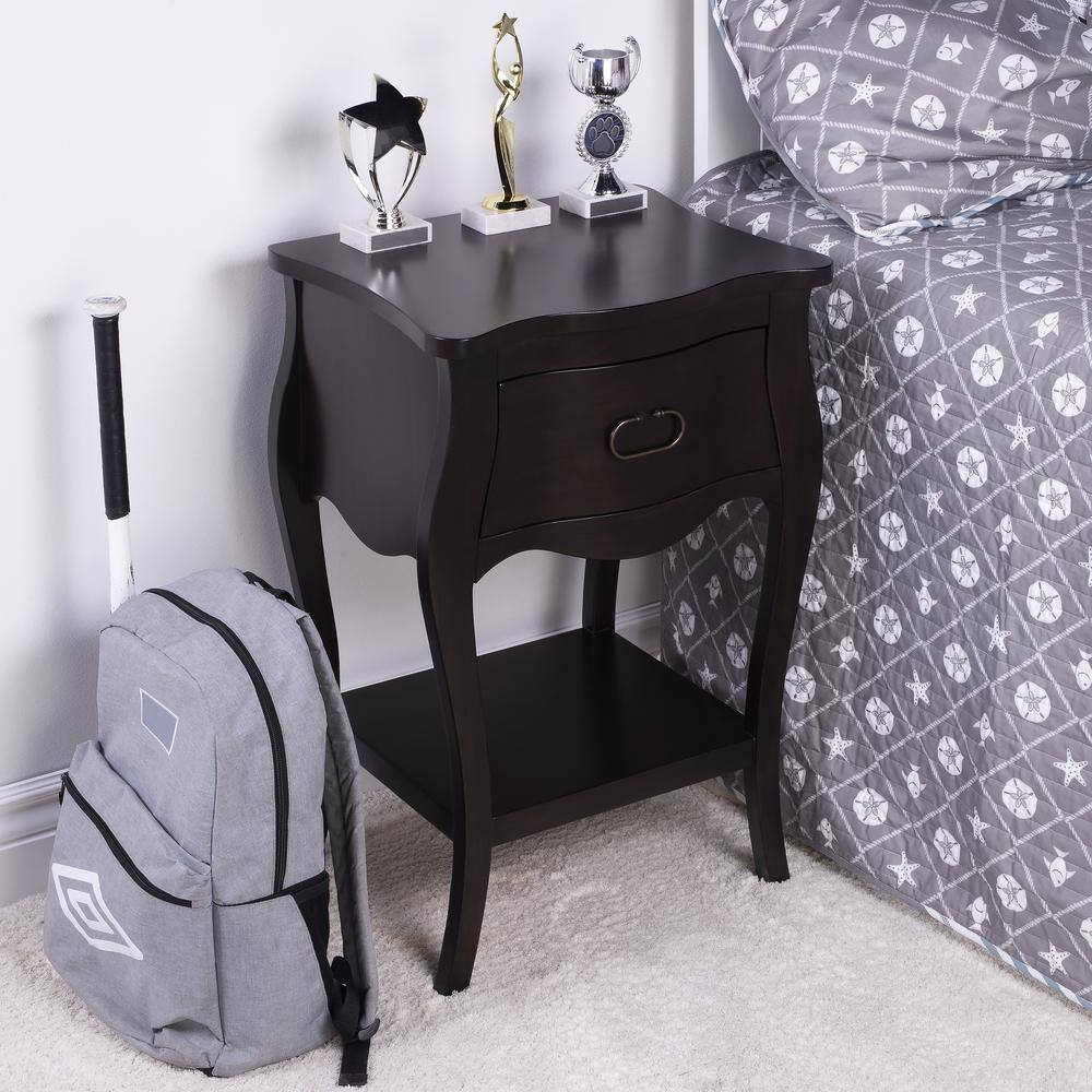 Alt View 9. Butler Specialty - Rochelle 1 Drawer Nightstand - Dark Brown.