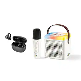 Pursonic - Ultimate Sound & Party Combo: Portable Karaoke Set & True Wireless Stereo Earbuds