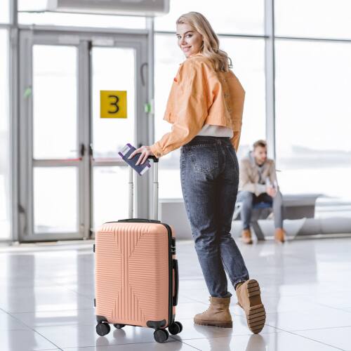 Alt View 9. Winado - 24" Hardshell Carry On Luggage with Spinner Wheels Lightweight PP Hardside Small Suitcase with Built-in Lock - Rose Gold.