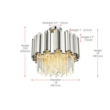 Diameter 4.7" (12cm)
Height 1" (2.5cm)
Height 4.7" (12cm)
Height 12" (30.5cm)
Height 15.6" (39.6cm)
Diameter 16" (40.7cm)