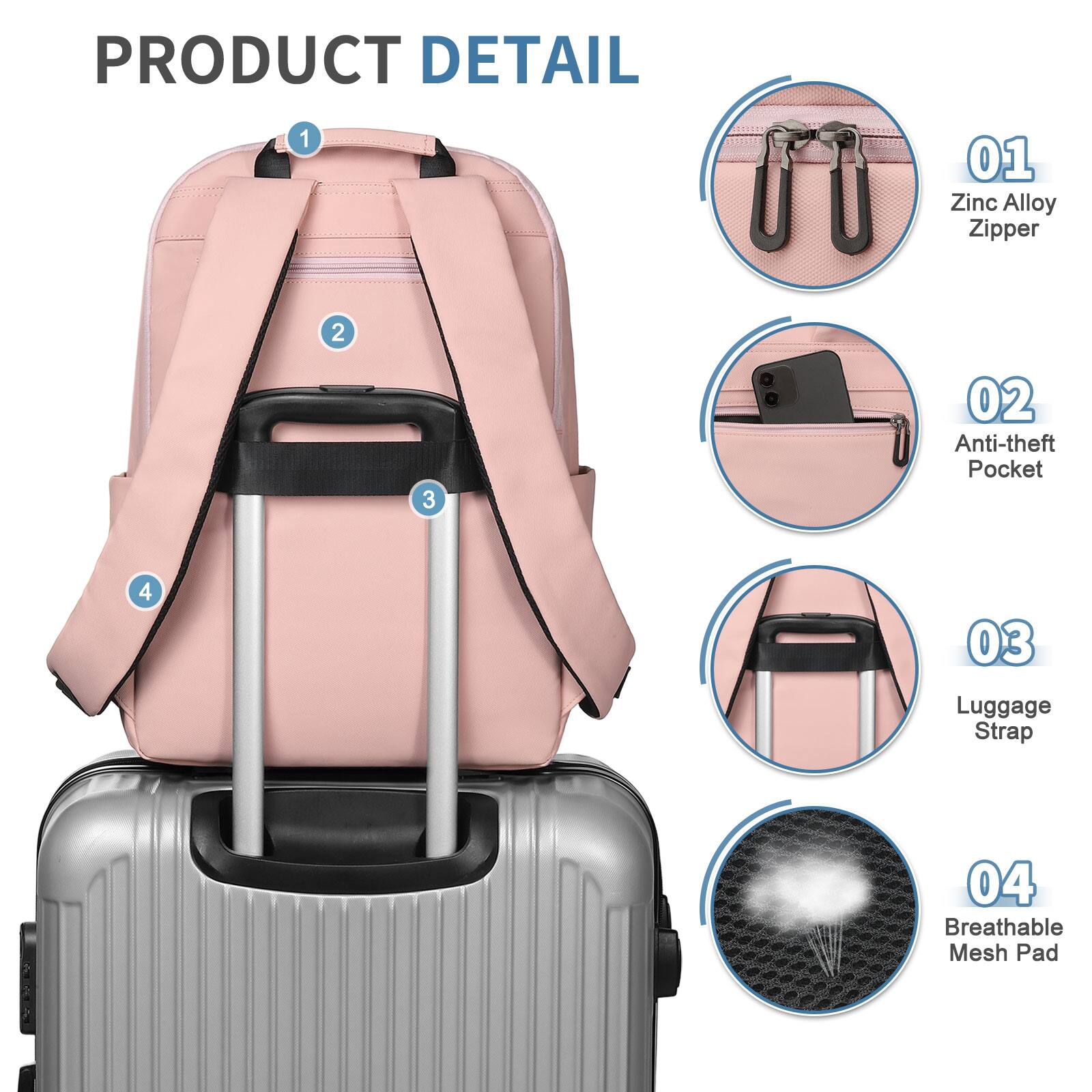PRODUCT DETAIL

1. Zinc Alloy Zipper
2. Anti-theft Pocket
3. Luggage Strap
4. Breathable Mesh Pad