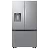 Front. Samsung - 36 in. Wide Bespoke AI 31 cu. ft. Mega Capacity 3-Door French Door Refrigerator with External Water & Ice Dispenser - Stainless Steel.