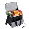 Ivation - Electric Cooler Bag, 15 L Portable Thermoelectric 12 Volt Cooler with Shoulder Strap - Black/Gray