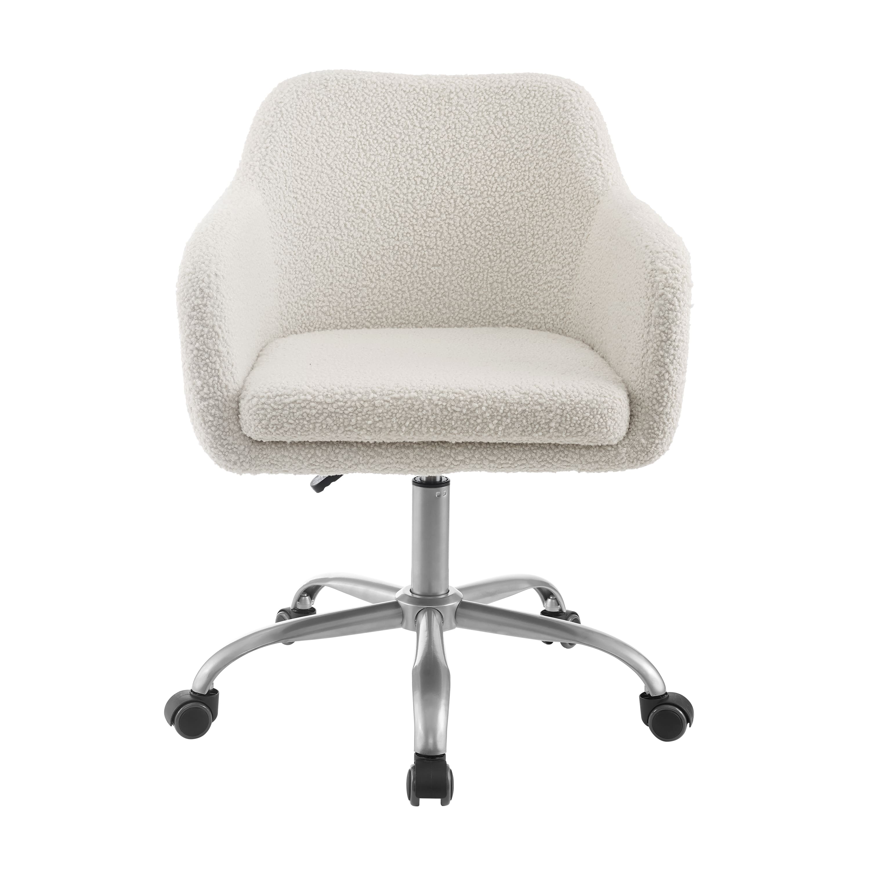 Linon Home Décor – Carvel Plush Faux Sherpa Height-Adjustable Office Chair – Off-White Sansujyuku sansujyuku.com