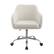 Angle. Linon Home Décor - Modern Upholstered Barrel Swivel Office Chair - Off-White.