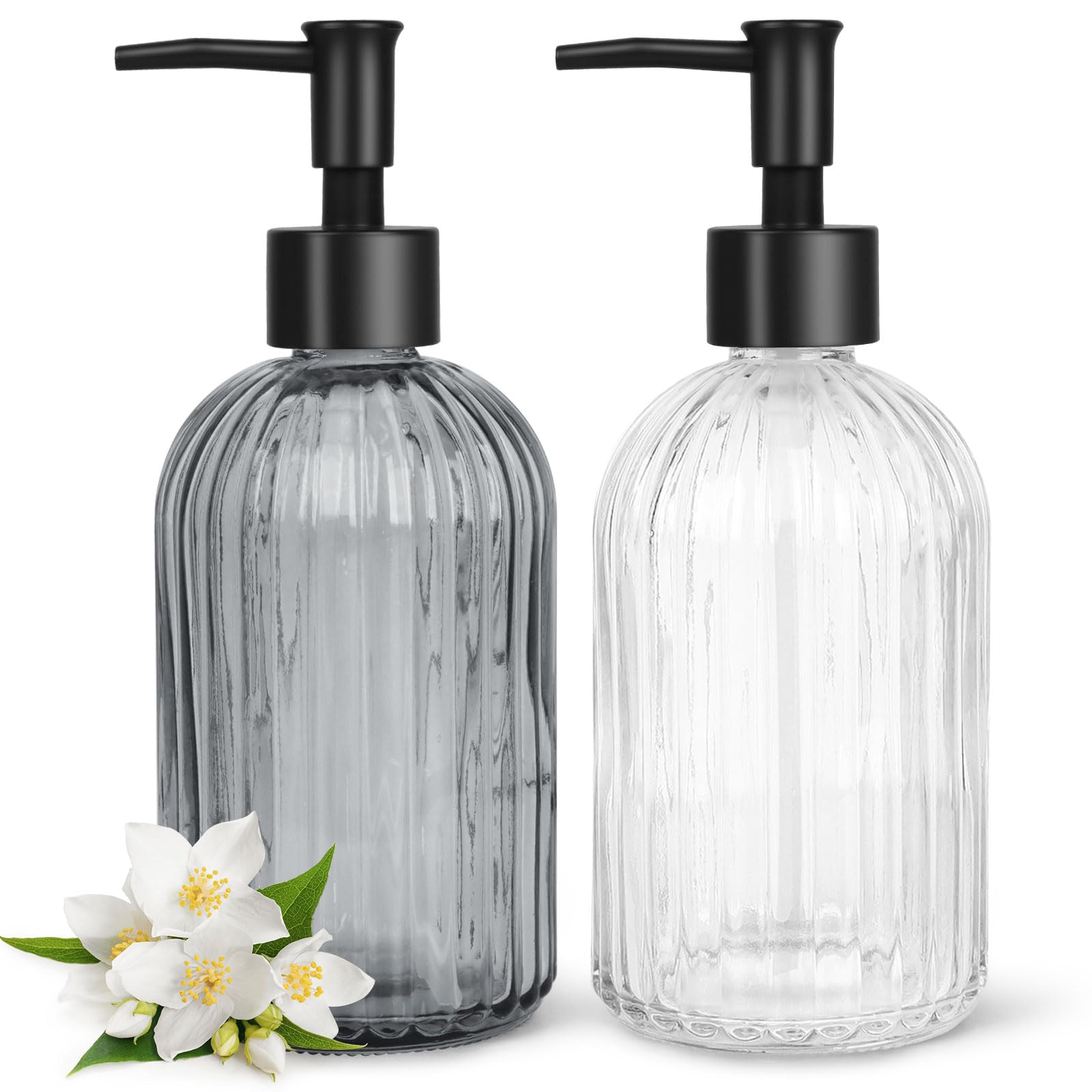 Stripe-clear & Gray-Plastic Pump