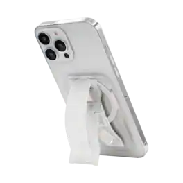 LoveHandle - PRO MagSafe Compatible Magnetic Phone Grip w/Kickstand, Mount, Strap and Stand for Smartphone and Tablet, MagSafe Ring - Crystal Clear Glitter