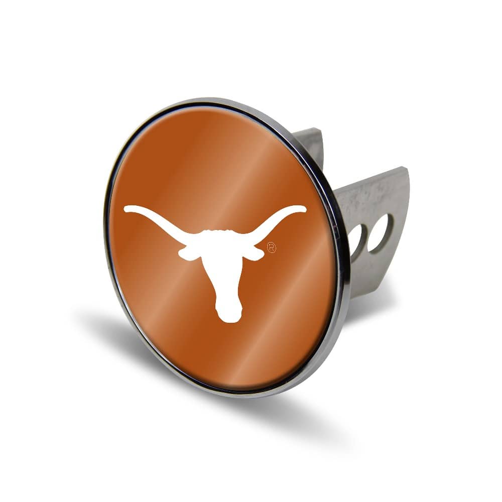 Rico Industries - Texas-Longhorn's Chrome Trailer Hitch Cover with Laser Cut Logo Insert - Multi