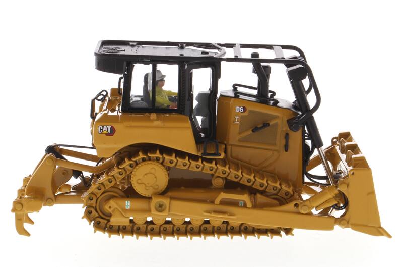 Alt View 2. Diecast Masters - CAT Caterpillar D6 Track Type Tractor Dozer with SU Blade and Operator "High Line" Series 1/50 Model by Diecast Masters.