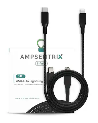AMPSENTRIX
infini
3 ft USB-C to Lightning
Fast charging / high-speed data transfer
www.ampsentrix.com