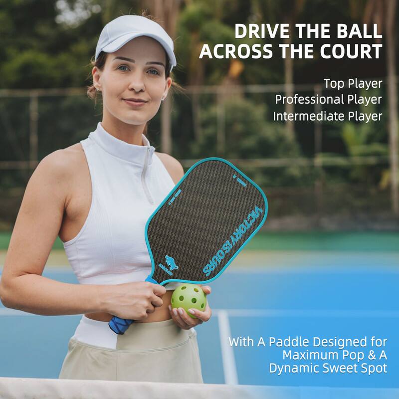 DRIVE THE BALL ACROSS THE COURT

Top Player  
Professional Player  
Intermediate Player  

With A Paddle Designed for Maximum Pop & A Dynamic Sweet Spot