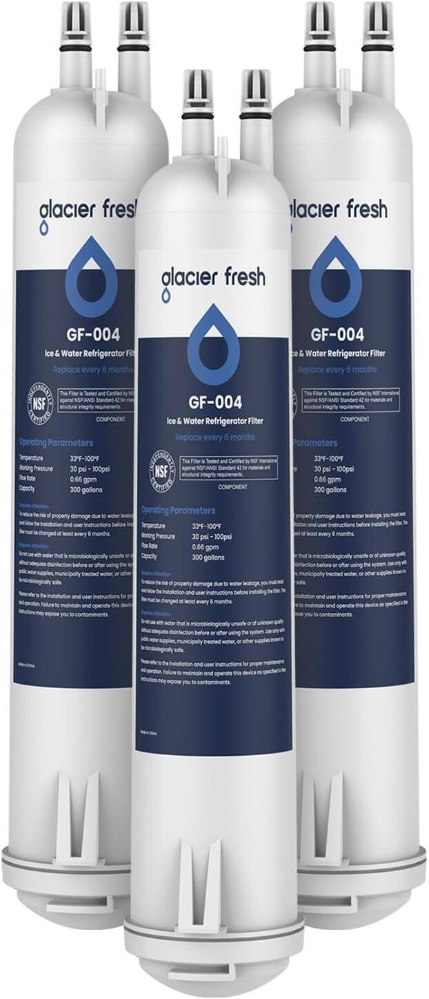 GLACIER FRESH - Refrigerator Water Filter Compatible with 4396841, EDR3RXD1, KAD3RXD1,WHR3RXD1, 3 Pack