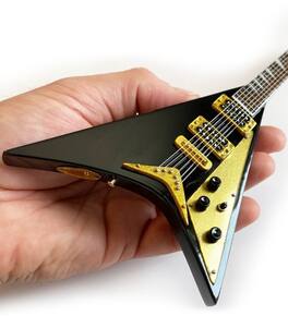 Axe Heaven - Randy Rhoads - Randy Rhoads Black V Mini Guitar Replica Collectible - Collectibles - Multicolor