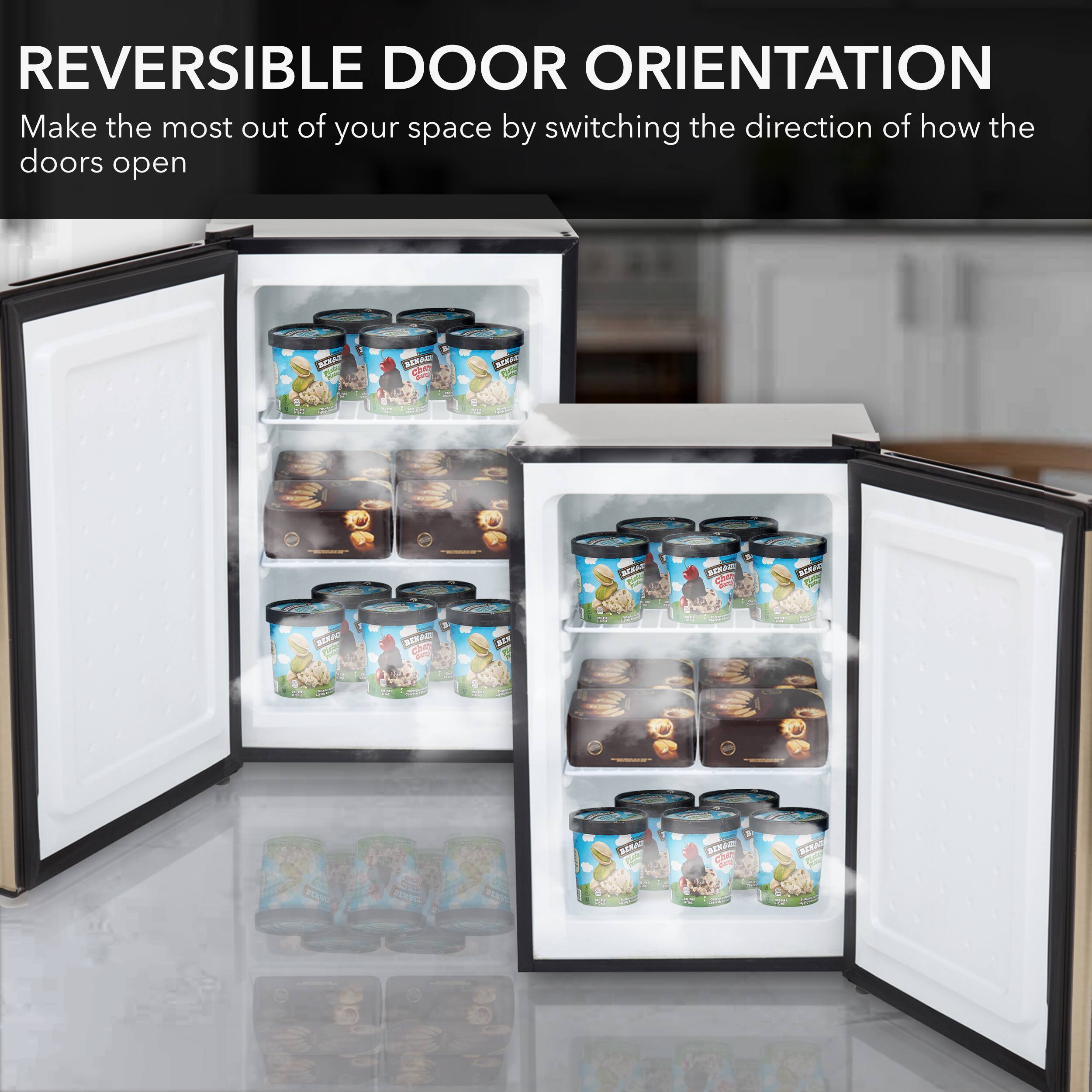 Alt View 1. Whynter - 2.1 cu.ft Energy Star Upright Freezer with Lock - Rose Gold.