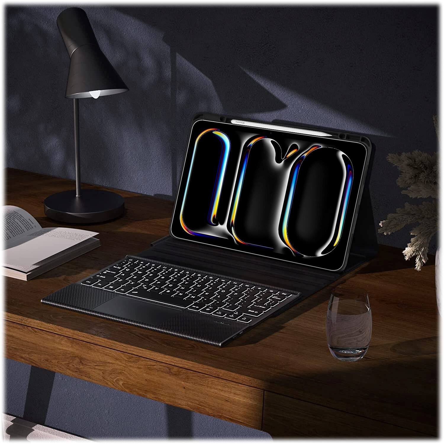 Alt View 13. SaharaCase - Navigate Series Keyboard Case with Track Pad for Apple iPad Pro (M4) 11" 2024 - Black.