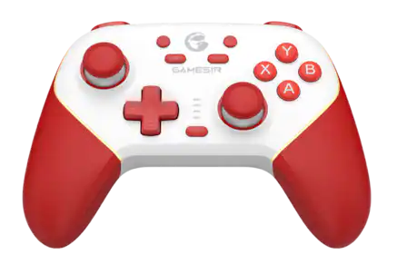 GameSir - Super Nova Wireless Gaming Controller Nintendo Switch & Switch 2/PC/iOS/Android, Hall Effect Stick/Trigger Charging Dock - Red/White