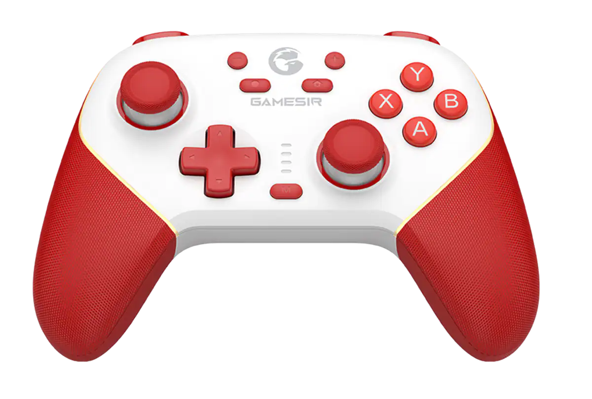GameSir - Super Nova Wireless Gaming Controller Nintendo Switch & Switch 2/PC/iOS/Android, Hall Effect Stick/Trigger Charging Dock - Red/White