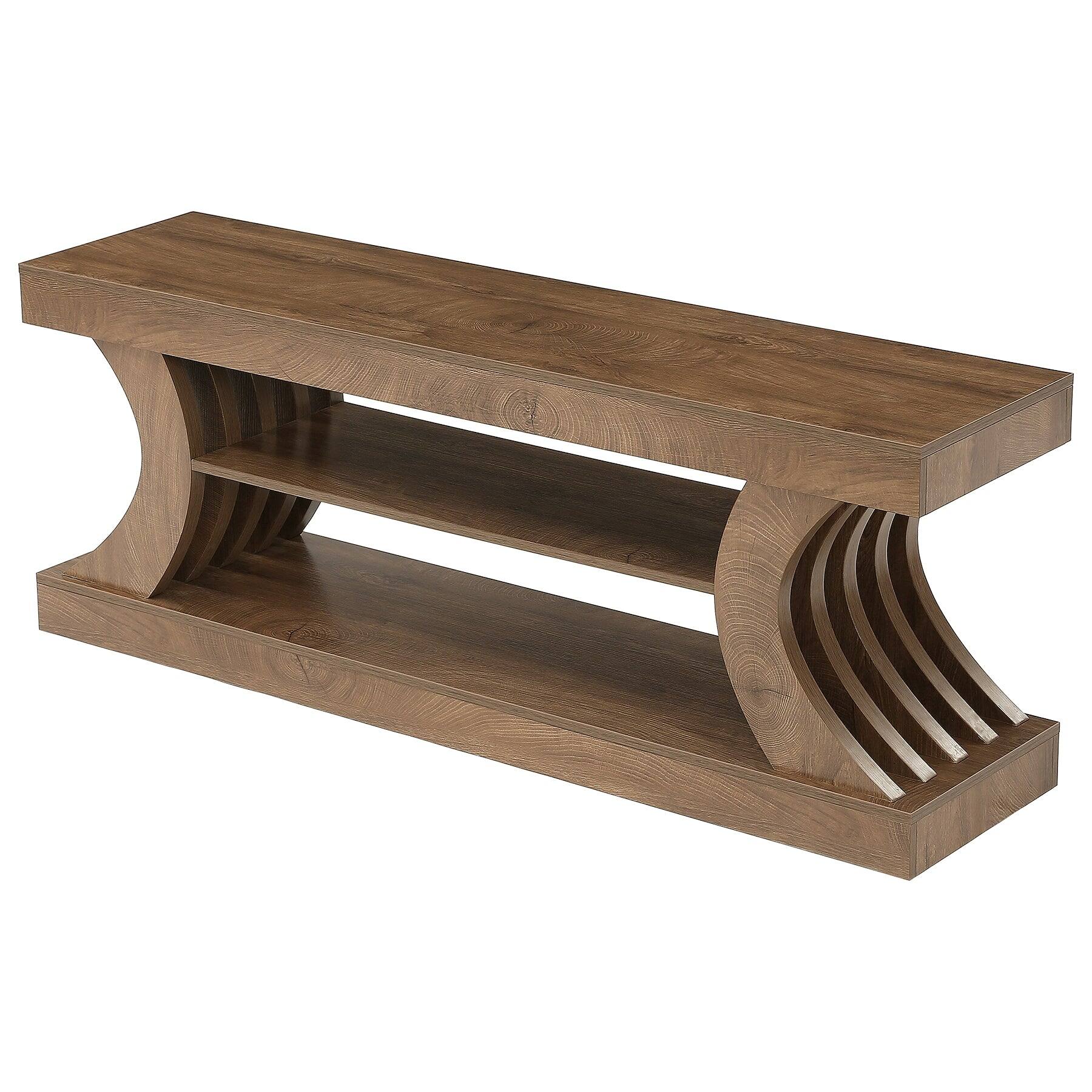 Alt View 4. Tribesigns - Office Media Console, For Media Equipment and Storage in Meeting Rooms and Reception Areas - Brown.