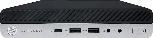 Front. HP - Refurbished EliteDesk 800 G4 Desktop - Intel Core i5 - 16GB Memory - 500GB SSD - Black.