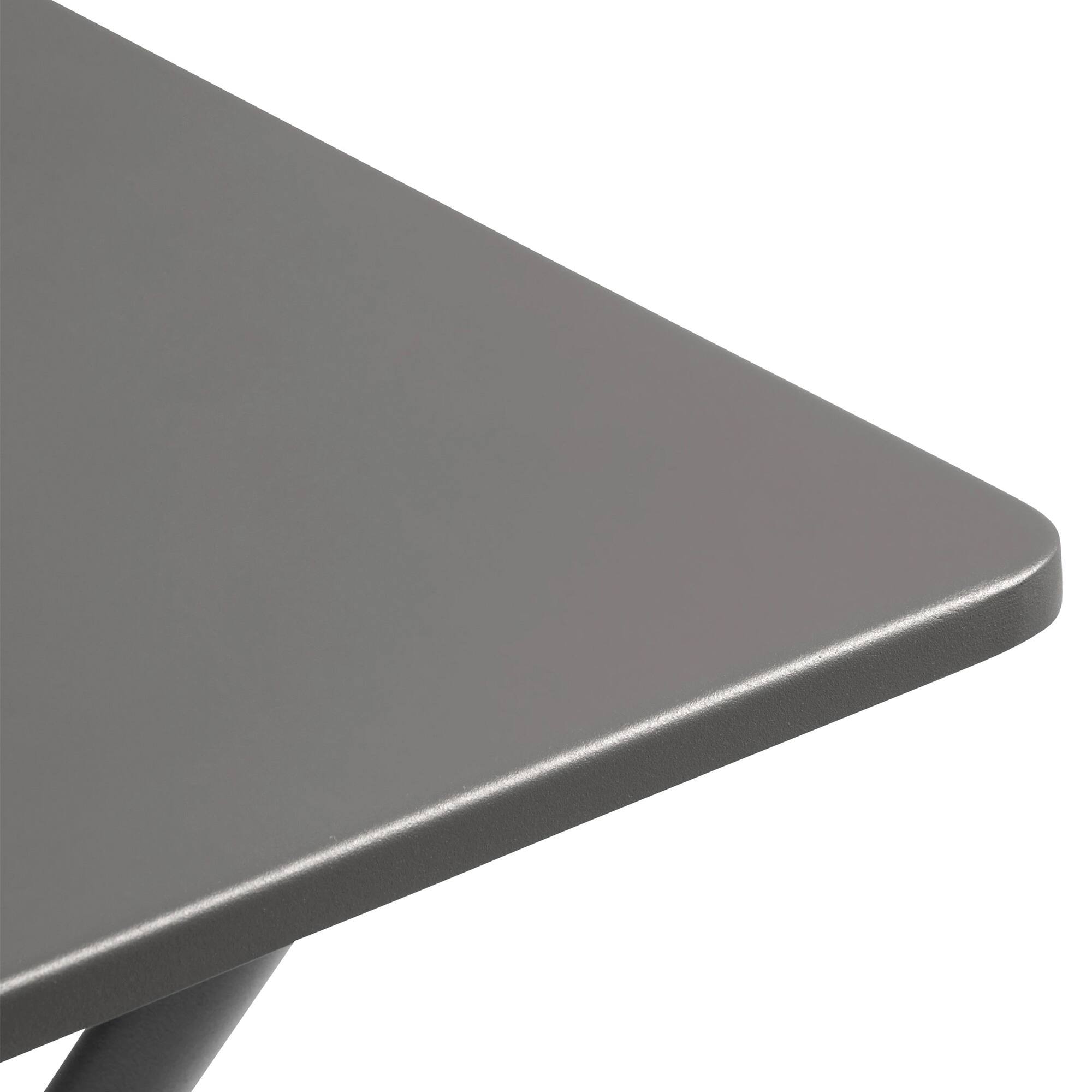 Alt View 2. Lafuma - Lafuma Balcony II Colorblock Steel Square Folding Outdoor Patio Table, Titanium - Titanium.