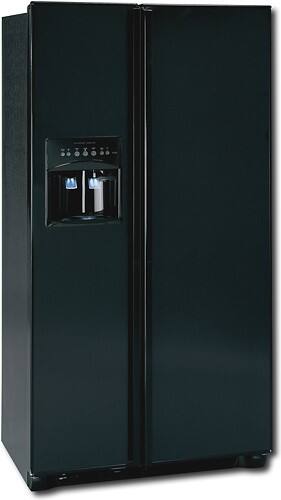 Angle Standard. Frigidaire - 22.6 Cu. Ft. Side-by-Side Refrigerator with Thru-the-Door Ice and Water - Black.