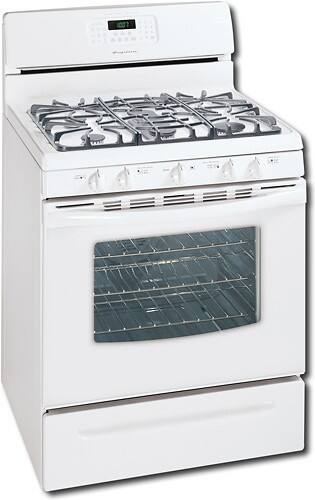 Angle Standard. Frigidaire - 30" Self-Cleaning Freestanding Gas Convection Range - White.