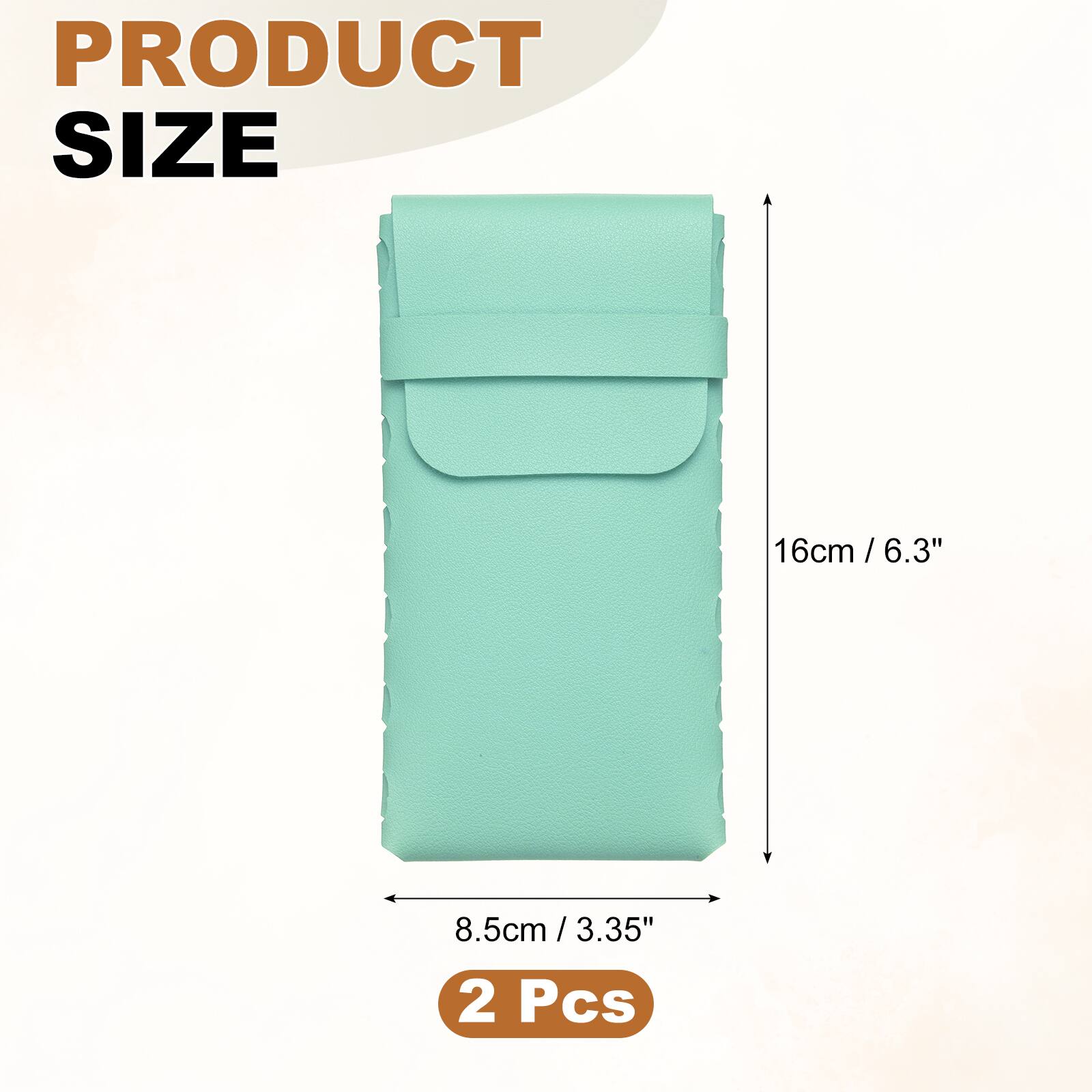 PRODUCT SIZE  
16cm / 6.3"  
8.5cm / 3.35"  
2 Pcs