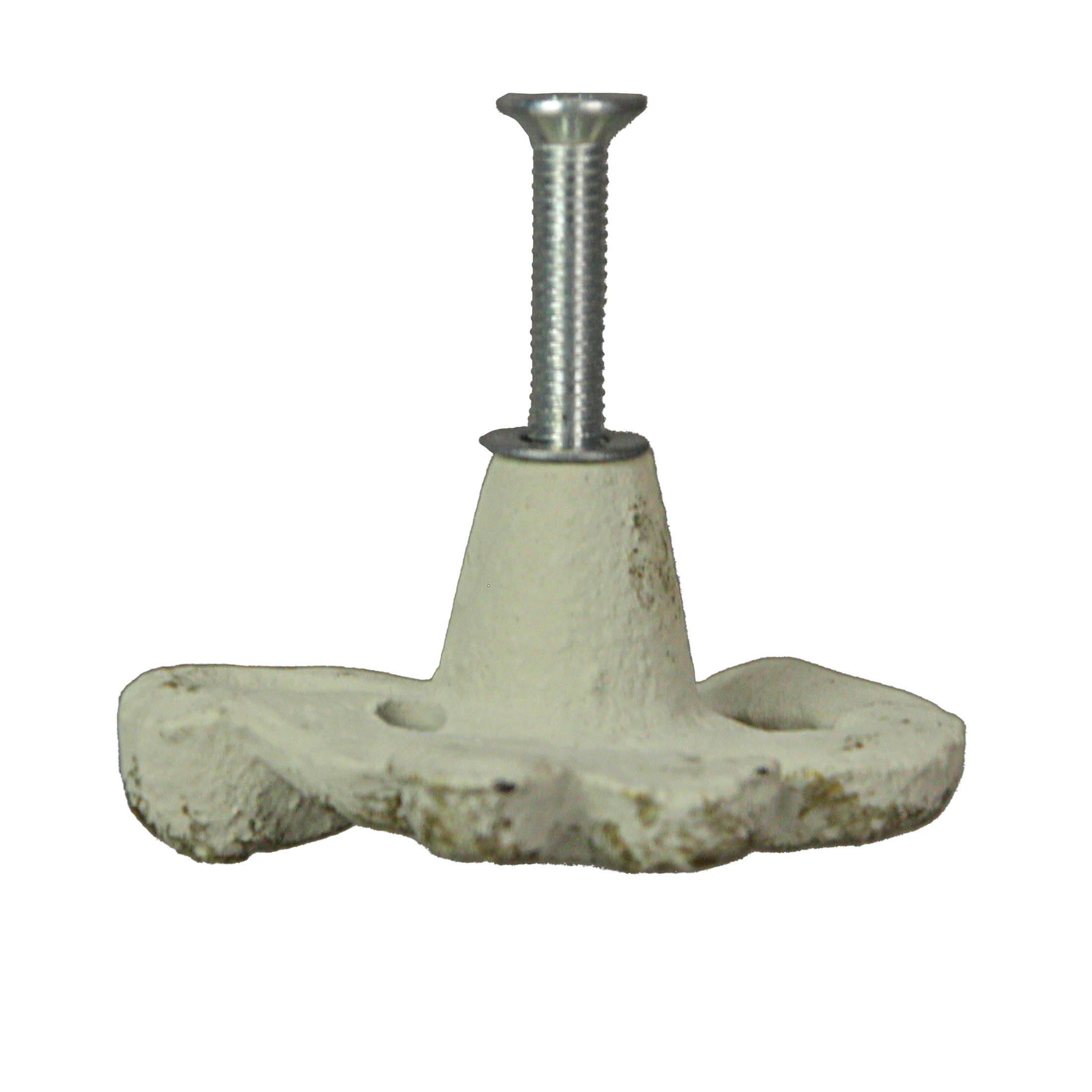 Alt View 2. Zeckos - White Cast Iron Octopus Drawer Pull Decorative Cabinet Knob Nautical  Set of 6 - White.